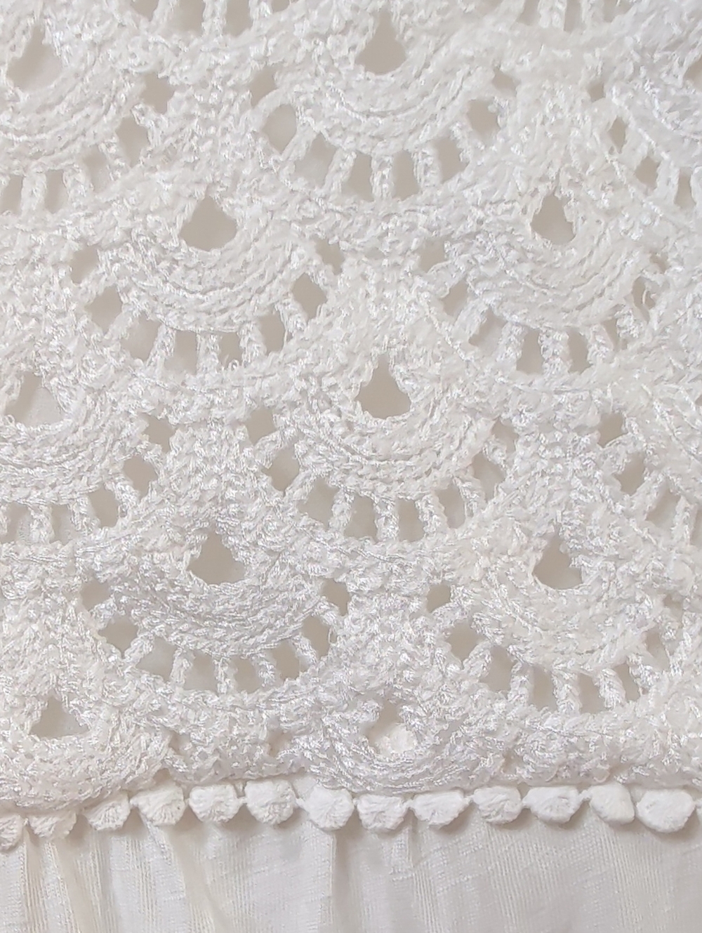 Daniel Rainn White Crochet Yoke Short Sleeve Tee Size XL - Picture 5 of 6